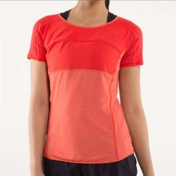 Lululemon Run: Fast Track Short Sleeve Top Love Red Size 12 - Picture 7 of 10